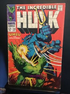 The Incredible Hulk #110 (1968) mid-grade, 1st Umbu! Ka-Zar FN Condition!