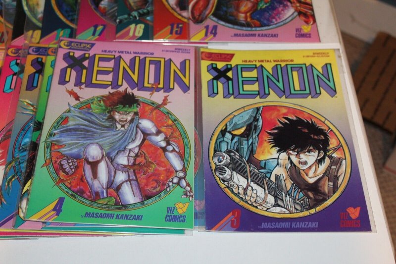 Complete Set Xenon 1 - 23 1987- 88 Eclipse Comic Manga Anime Heavy Metal Warrior