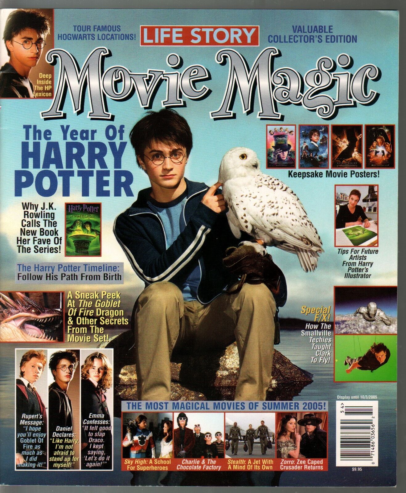 Movie Magic 10/2005-Harry Potter-Daniel Radcliffe-Emma Watson-Rupert Grint  FN | Comic Collectibles - Magazines / HipComic, image size:1317x1600