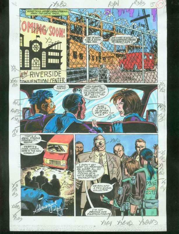 ORIGINAL D.C. COLOR GUIDE ROBIN ANNUAL #2 PG 17-SIGNED VG