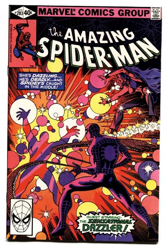 AMAZING SPIDER-MAN #203 comic book-1980-DAZZLER-MARVEL-NM-