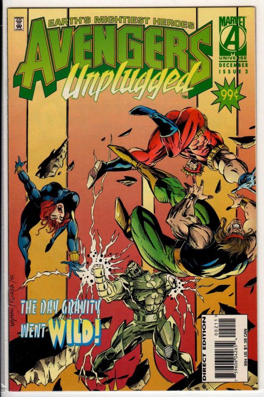 Avengers Unplugged #2 Direct Edition (1995) 9.2 NM-