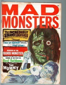 MAD MONSTERS #10-1965-BASIL RATHBONE-SHOCK THEATER-HERCULES-PIX & INFO-CHAR VG