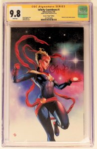 Infinity Countdown #1 (2018) CGC SS 9.8 Granov Virgin Ed. signed by Bri Larson!