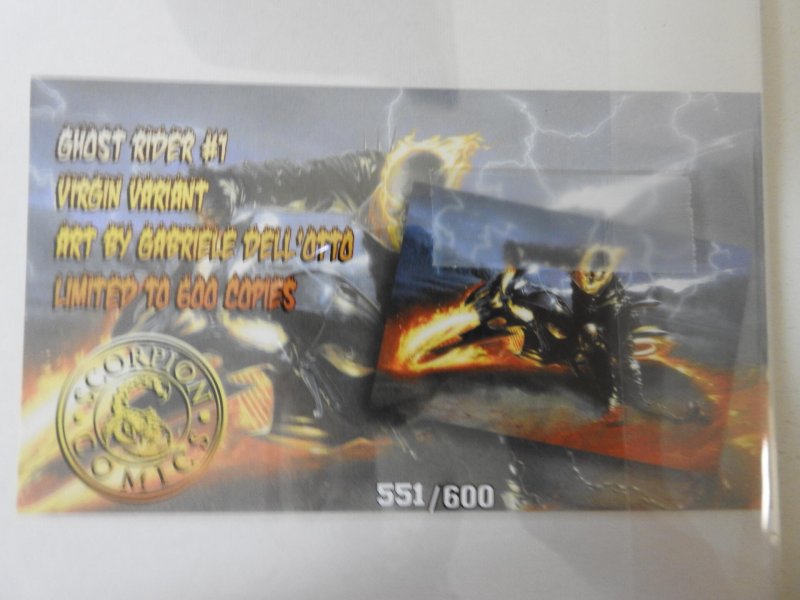 Ghost Rider #1 Gabriele Dell'otto Virgin Variant LDT 600 W/ COA!