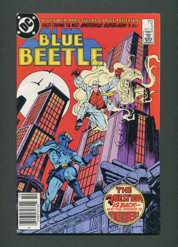 Blue Beetle #5  / 8.5 VFN+  /  Newsstand /  October 1986