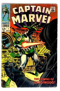 Captain Marvel #7 (1968) VG Quasimodo