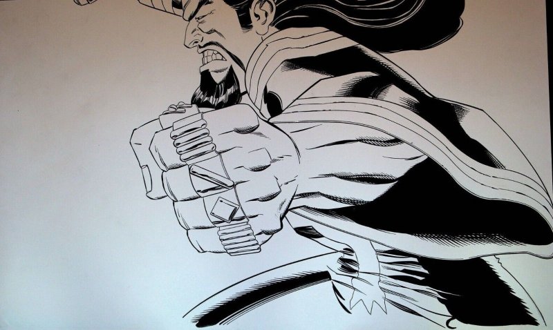 Mandarin Original Art Scott Koblish Marvel Super Hero Magazine #17