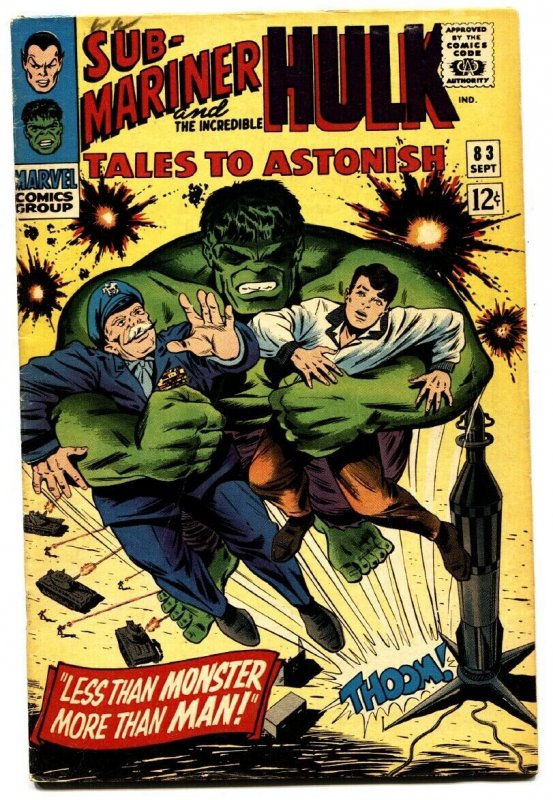 TALES TO ASTONISH #83comic book-HULK/SUB-MARINER-1966 FN