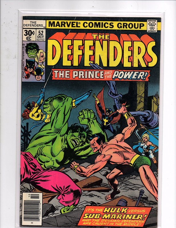 Marvel Comics Defenders #52 Gil Kane Art Sub-Mariner Hulk Red Guardian