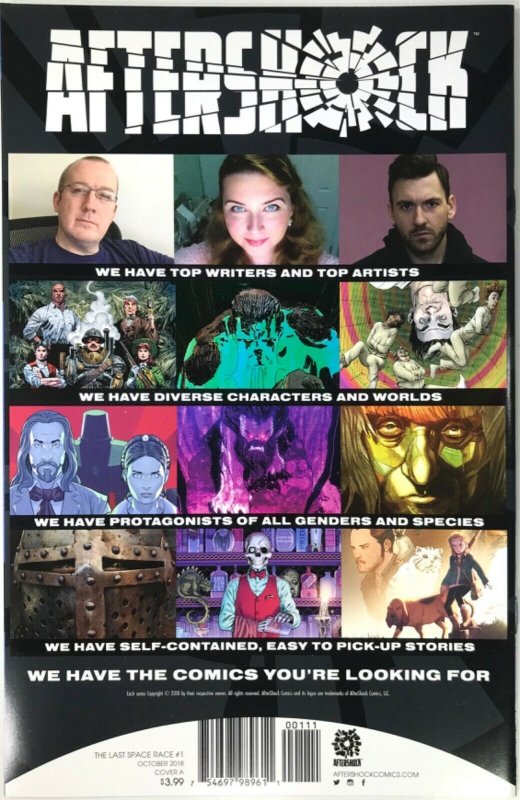 LAST SPACE RACE Comic Issue 1 — 2018 Aftershock Comics - 32 Pages Flat Rate Ship