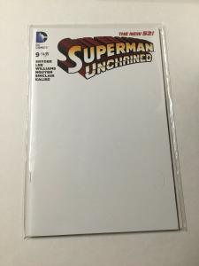 Superman Unchained 9 Nm Near Mint Blank Variant DC Comics