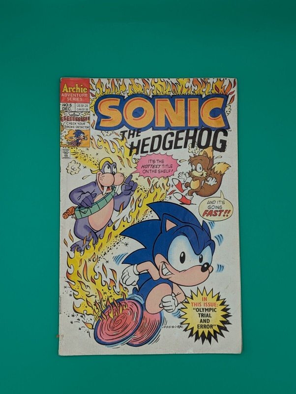 SONIC The HEDGEHOG Comic Book  #5 1993