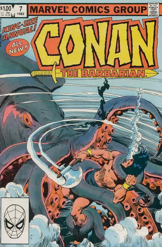 Conan the Barbarian Annual #7 VG; Marvel | low grade comic - save on shipping -