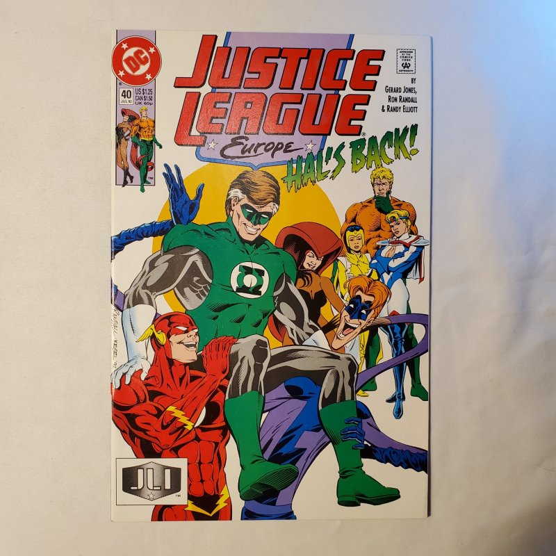 Justice League Europe 40 Very Fine+ Cover by Karl Kesel