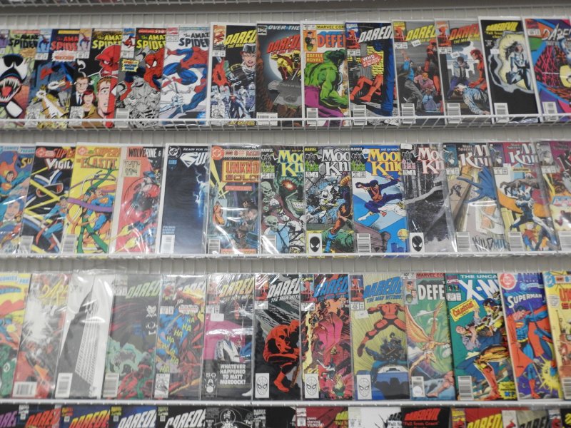 Huge Lot 170+ Comics W/ Spiderman, Daredevil, Moon Knight+ Avg VF- Condition!