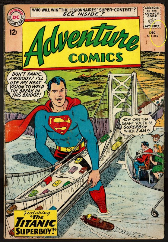 Adventure Comics #315 (Dec 1963, DC) 3.5 VG-