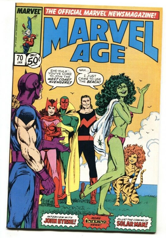 Marvel Age #70 She-Hulk swimsuit cover comic book 1989