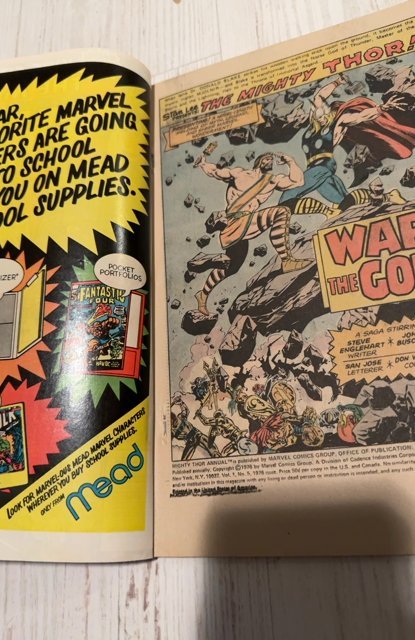 The mighty Thor #5 Annual war of the gods