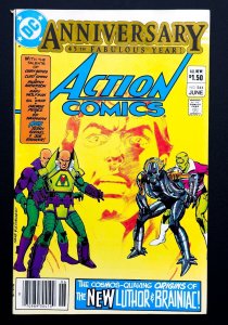 Action Comics #544 (1983) NEWSSTAND [KEY] Intro of Lex Luthor's Warsuit NM!