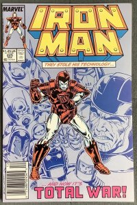 Iron Man #225 Rare Newsstand Edition (1987, Marvel) Armor Wars Begins. NM-