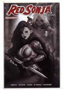 RED SONJA (2021 DYNAMITE) #9 VARIANT 1:7 CVR O 7 COPY FOC INCV LI B&W