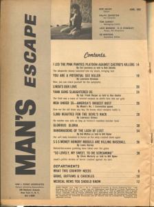 Man's Escape #2 6/1963-exploitation-cheesecake-WWII pulp thrills-FN