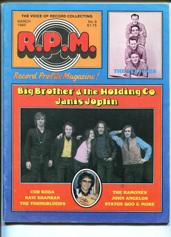 Record Profile Magazine #9 1985-Janis Joplin-Ramones-Youngbloods-Ventures-FN