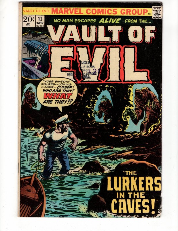 Vault of Evil #10  'THE LURKERS IN THE CAVES! Marvel Bronze Horror...