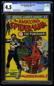 Amazing Spider-Man #129 CGC VG+ 4.5 Off White 1st Punisher!