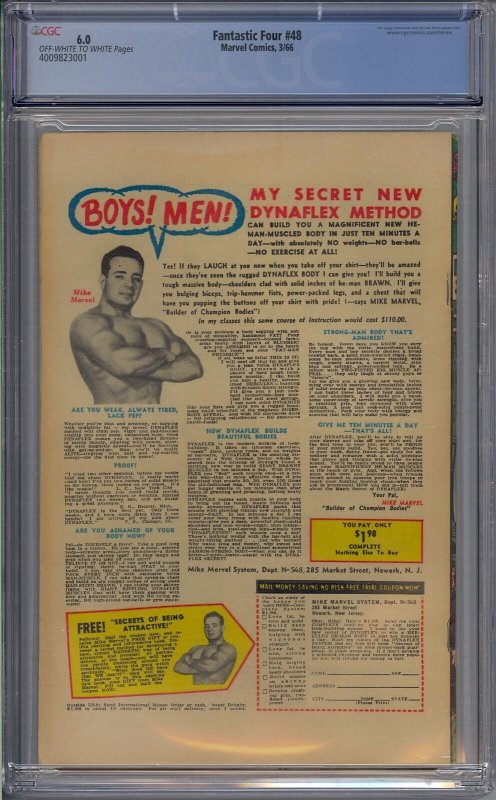 FANTASTIC FOUR #48 CGC 6.0 1ST SILVER SURFER GALACTUS 