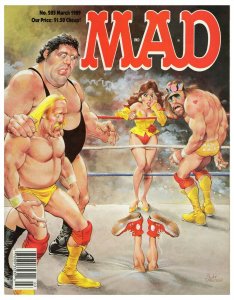 ORIGINAL Vintage 1989 Mad Magazine #285 Andre the Giant Hulk Hogan Macho Man WWF 