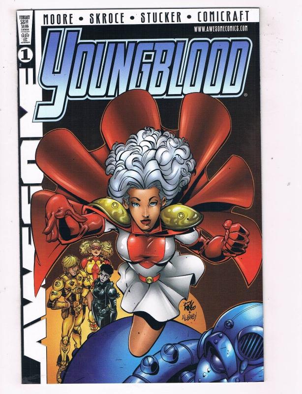 Youngblood #1L NM Awesome Comics Variant Comic Book Moore Feb 1998 DE43 TW14