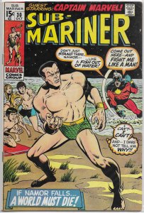 Sub-Mariner   vol. 1   #30 GD Thomas/Sal Buscema, Captain Marvel