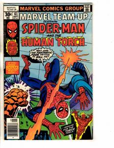 Lot Of 5 Marvel Team-Up Comic Books # 60 61 62 67 69 Spider-Man Hulk Thor PP2