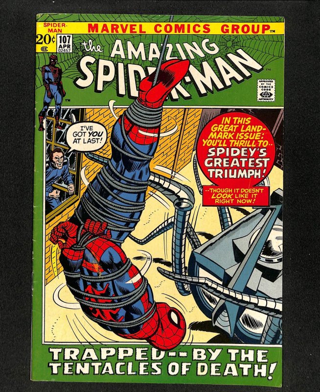 Amazing Spider-Man #107 Trapped By The Tentacles of Death!