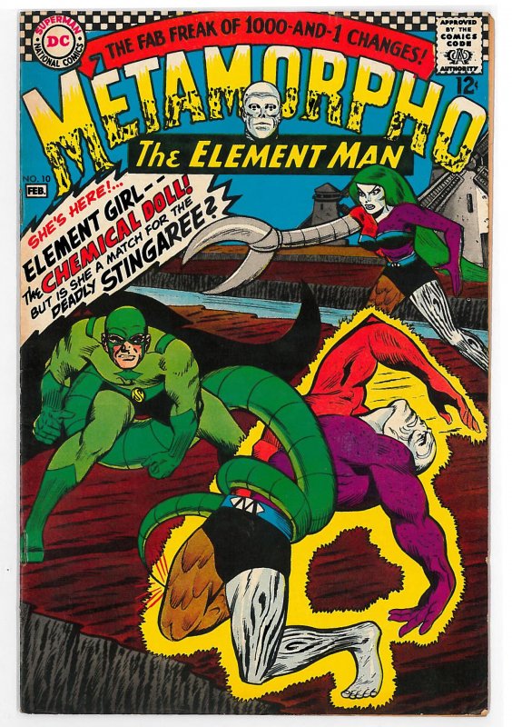 Metamorpho (1965 1st Series) #10 FN-, Element Girl origin