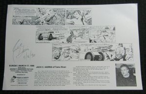 1996 TARZAN by Jack C Harris SIGNED 17x11 Comic Strip / Bio Promo FN+ 6.5