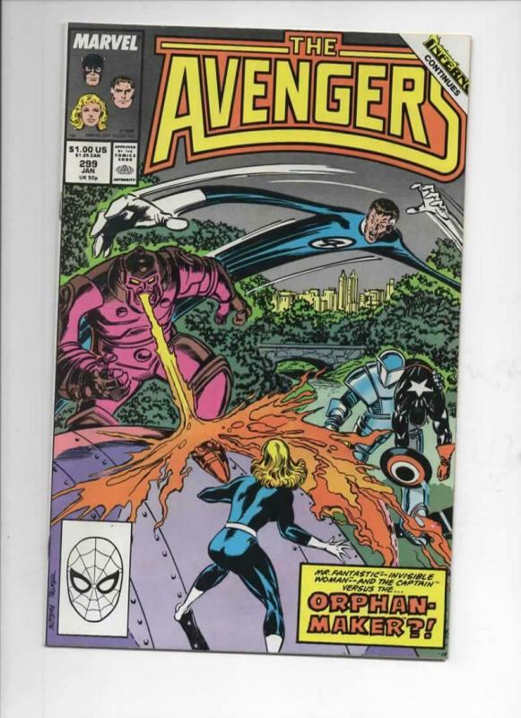 AVENGERS #299, VF/NM, Fantastic Four, Orphan-Maker, 1963 1989, Marvel