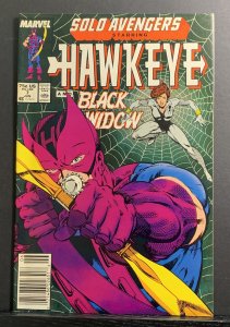 Solo Avengers #7 (1988) Hawkeye & The Black Widow Newsstand Variant