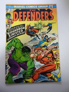 The Defenders #13 (1974) VG Condition moisture stains MVS Intact