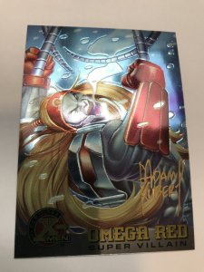 OMEGA RED #72 Signed card: 1995 Fleer Ultra X-men Chromium, Adam Kubert art