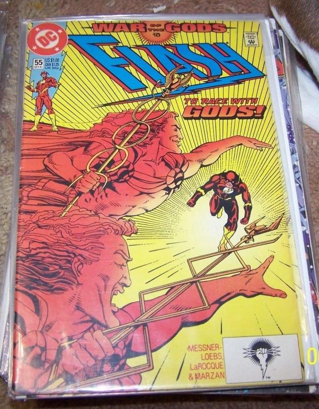 FLASH # 55 1995 dc tv show  WAR OF THE GODS  HERMES VS WALLY WEST