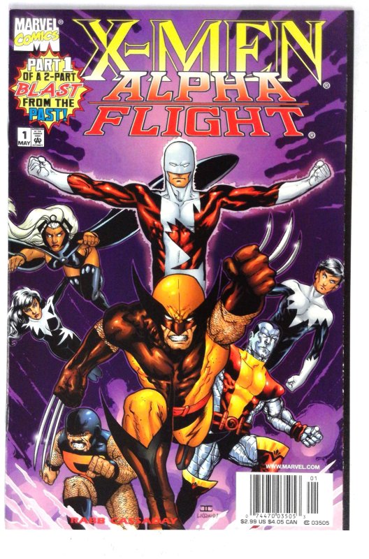 X-Men/Alpha Flight #1 (1998) NEWSSTAND Wolverine Colossus Marvel NM-