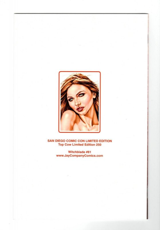 Witchblade #81 SDCC JAY COMPANY EXCLUSIVE COVER “BLUE-BRA” EDITION NM.