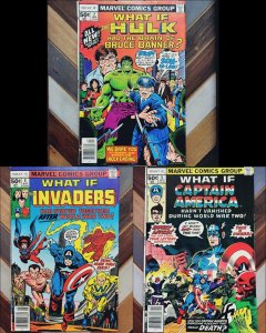 WHAT IF? Lot of 3 Newsstand HULK, INVADERS, CAPT AMERICA #2, 4, 5 (Marvel 1977)