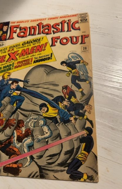 Fantastic Four #28 (1964)vs the X-men, puppet master and more see description