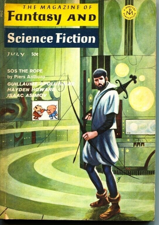 MAGAZINE OF FANTASY AND SCIENCE FICTION-July 1966-Science Fiction Pulp Thrills