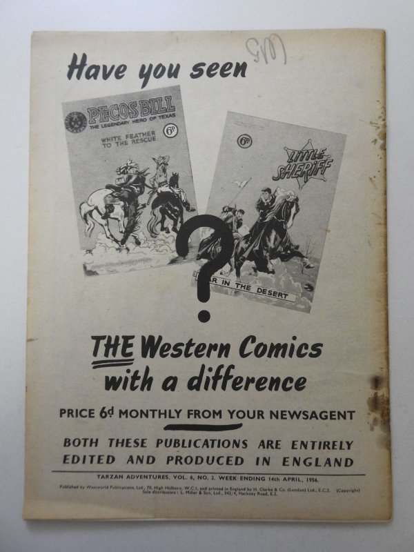 Tarzan Adventures Vol 6 #2 Great Covers! Sharp VG+ Condition!