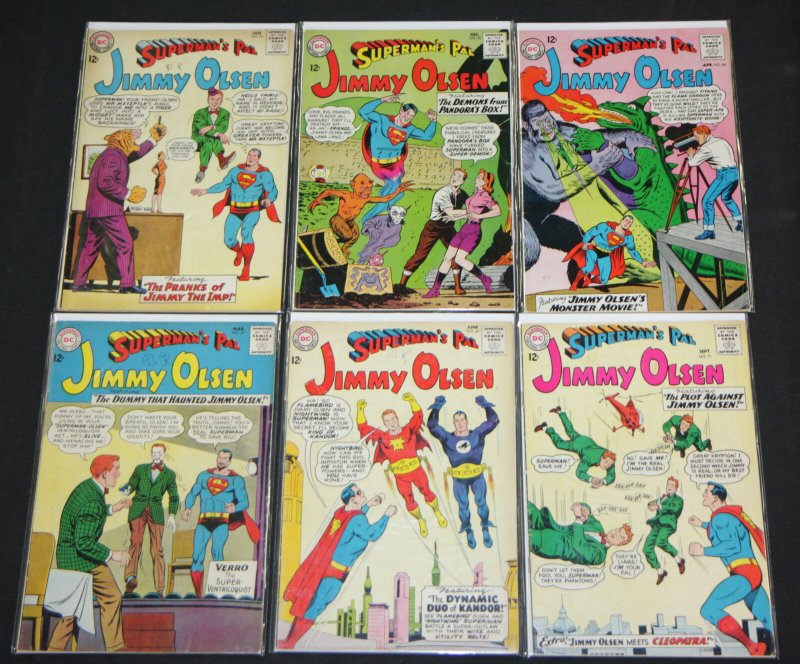 VINTAGE DC MID GRADE SILVER SUPERMAN'S PAL JIMMY OLSEN COMIC LOT 24pc 5.0-7.0